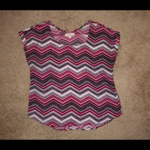 Pink Republic Chevron Blouse Juniors XL